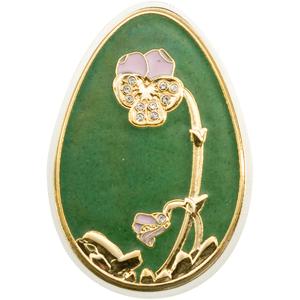 Cook Islands / Five Dollars Silver 2010 Imperial Egg in Green - reverse photo
