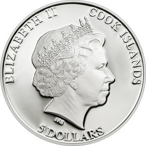 Cook Islands / Five Dollars Silver 2014 Sphinx - obverse photo
