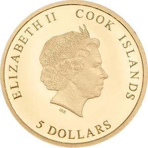 Cook Islands / Five Dollars Gold 2017 In Memory of Princess Diana - obverse photo