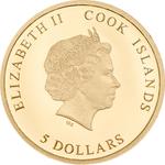Cook Islands / Five Dollars Gold 2017 In Memory of Princess Diana - obverse photo