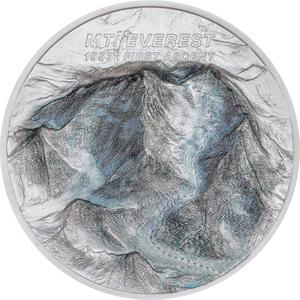 Cook Islands / Silver Two Ounces 2023 Mt Everest - First Ascent - reverse photo