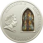 Silver Fifty Grams 2011 Windows of Heaven - Westminster Abbey: Photo Coin, Cook Islands, Silver Fifty Grams 2011 Windows of Heaven - Westminster Abbey / thumbnail