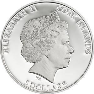 Cook Islands / Five Dollars Silver 2013 Vivien Leigh - obverse photo