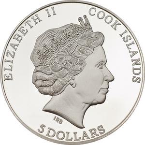 Cook Islands / Five Dollars Silver 2012 Albrecht Dürer - Rhinoceros - obverse photo