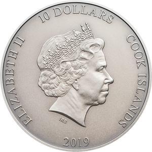 Cook Islands / Silver Two Ounces 2019 Winged Sandals of Hermes - obverse photo