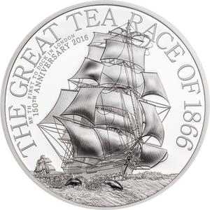 Cook Islands / Silver Half Ounce 2016 The Great Tea Race - reverse photo