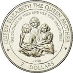 Two Dollars 1997 Queen Mother: Photo Coin, Cook Islands, Two Dollars 1997 Queen Mother / thumbnail