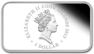 Cook Islands / Silver Ounce 2013 Year of the Snake - Blue - obverse photo