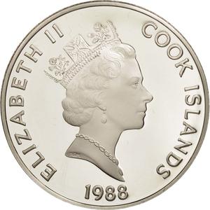 Cook Islands / Fifty Dollars 1988 Sir Francis Drake - obverse photo