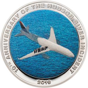 Cook Islands / One Dollar Silver 2019 Hudson River Incident - reverse photo