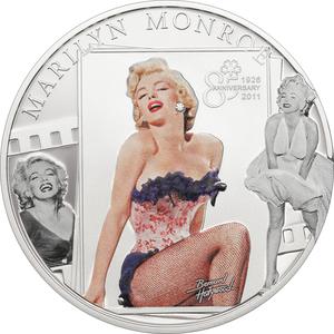 Cook Islands / Five Dollars Silver 2011 Marilyn Monroe - Coloured - reverse photo