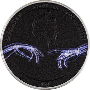 Cook Islands / Silver Ounce 2023 X-Ray - Creation of Adam - obverse photo
