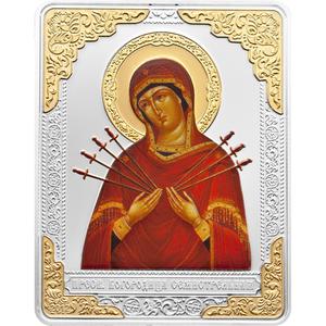 Cook Islands / Five Dollars Silver 2012 Virgin Mary Semistrelnaja - reverse photo