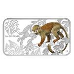 Silver Ounce 2016 Year of the Monkey Rectangle: Photo Coin, Cook Islands, Silver Ounce 2016 Year of the Monkey Rectangle / thumbnail