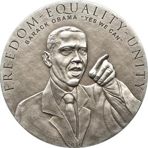 Cook Islands / Five Dollars Silver 2010 Barack Obama - reverse photo