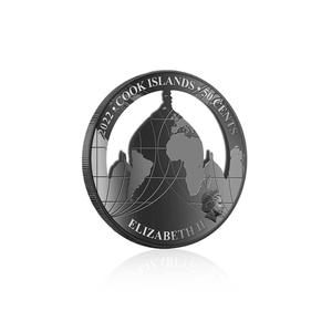 Cook Islands / Fifty Cents 2022 Landmarks of the World - Taj Mahal - obverse photo