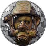 Cook Islands / Silver Kilo 2021 Real Heroes - Firefighter - reverse photo