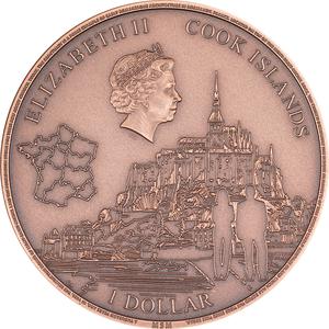 Cook Islands / Copper Fifty Grams 2023 Mont-Saint-Michel - obverse photo