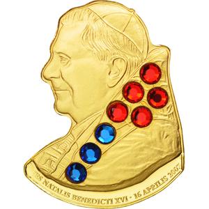 Cook Islands / Gold Four Grams 2007 Pope Benedict XVI - reverse photo