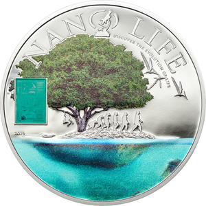 Cook Islands / Ten Dollars Silver 2015 Nano Life - reverse photo