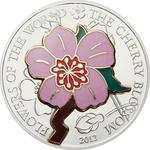 Five Dollars Silver 2012 World of Flowers - Cherry Blossom: Photo Coin, Cook Islands, Five Dollars Silver 2012 World of Flowers - Cherry Blossom / thumbnail