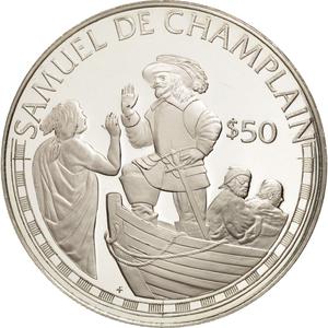 Cook Islands / Fifty Dollars 1988 Samuel de Champlain - reverse photo