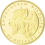 Twenty-Five Dollars Gold 1990 Bison: Photo Coin, Cook Islands, Twenty-Five Dollars Gold 1990 Bison / thumbnail