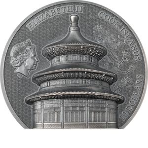Cook Islands / Silver Two Ounces 2023 Beijing - Temple of Heaven - obverse photo