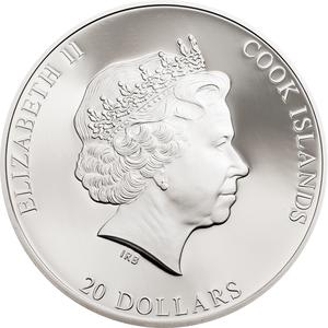 Cook Islands / Silver Three Ounces 2018 Gustav Klimt - Tree of Life - obverse photo