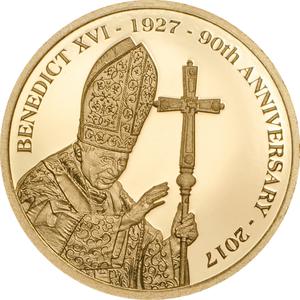Cook Islands / Five Dollars Gold 2017 Pope Benedict XVI - reverse photo