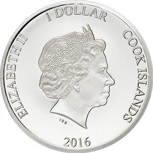 Cook Islands / Silver Two Grams 2016 Happy 90th Birthday - QEII - obverse photo