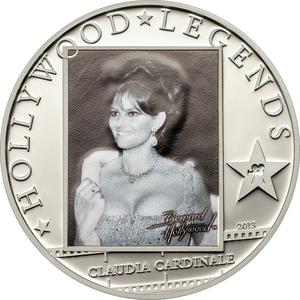 Cook Islands / Five Dollars Silver 2013 Claudia Cardinale - reverse photo