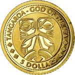 Cook Islands / Five Dollars Gold 2011 Tangaroa - reverse photo
