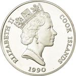 Fifty Dollars 1990 Blackbuck: Photo Coin, Cook Islands, Fifty Dollars 1990 Blackbuck / thumbnail