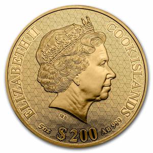 Cook Islands / Gold Five Ounces 2023 Year of the Rabbit - obverse photo