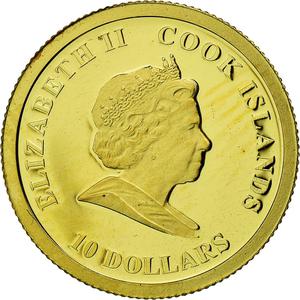 Cook Islands / Ten Dollars Gold 2008 Polar Bear - reverse photo