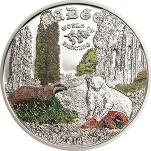 Cook Islands / Silver Half Ounce 2014 Badger - reverse photo