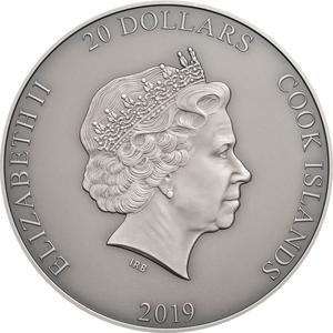 Cook Islands / Silver Three Ounces 2019 Gods of the World - Poseidon - obverse photo