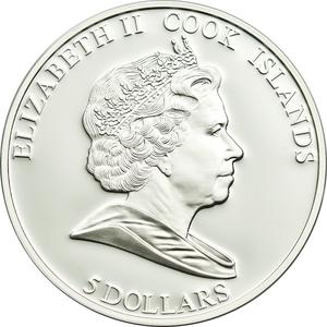Cook Islands / Five Dollars Silver 2011 Love and Fidelity Forever - obverse photo