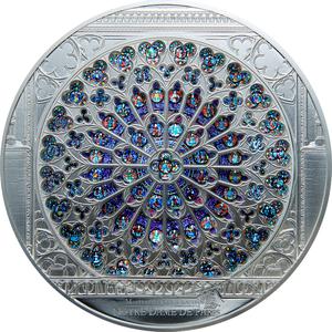 Cook Islands / Silver Ten Ounces 2015 Paris Rose - reverse photo