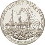 Fifty Dollars 1988 Robert Peary: Photo Coin, Cook Islands, Fifty Dollars 1988 Robert Peary / thumbnail