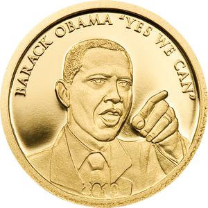 Cook Islands / Gold Gram 2010 Barack Obama - reverse photo