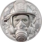 Cook Islands / Platinum Ounce 2021 Real Heroes - Firefighter - reverse photo