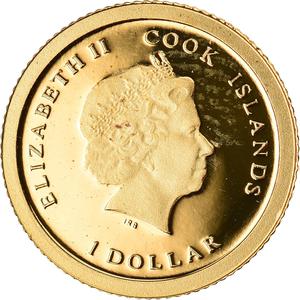 Cook Islands / One Dollar Gold 2013 Pope Benedict XVI - obverse photo