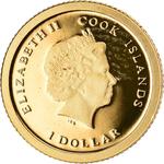 One Dollar Gold 2013 Pope Benedict XVI: Photo Coin, Cook Islands, Resignation of Pope Benedict XVI 1 Dollar - 2013 / thumbnail