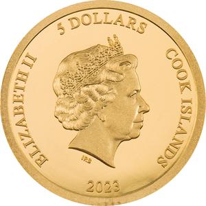 Cook Islands / Gold Half Gram 2023 Mountain Peaks - Half Dome - obverse photo