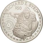 Fifty Dollars 1988 Richard Byrd: Photo Coin, Cook Islands, Fifty Dollars 1988 Richard Byrd / thumbnail