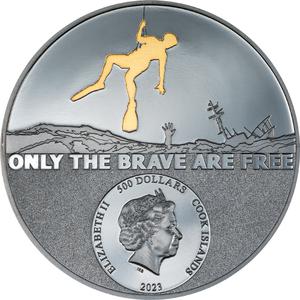 Cook Islands / Gold Five Ounces 2023 Real Heroes - Coast Guard - obverse photo