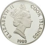 Fifty Dollars 1988 Leif Ericson: Photo Coin, Cook Islands, Fifty Dollars 1988 Leif Ericson / thumbnail