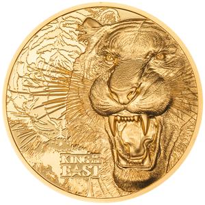 Cook Islands / Gold Ounce 2025 Nature Kings - Tiger - reverse photo